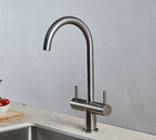 Elera Single Lever Swan Neck Mono Bloc Tap - Gun Metal