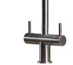 Shannon Twin Lever Swan Neck Mono Bloc Tap - Gun Metal