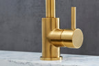 Elera D Single Lever D Shaped Mono Bloc Tap - Brushed Brass