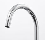 Imperial Twin Lever Traditional Style Swan Neck Mono Bloc Tap - Chrome with white handles