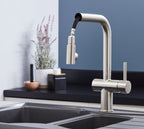 Ingleton L Shaped Single Lever Handle Pull Out - Brushed Nickel