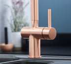 Ingleton L Shaped Single Lever Handle Pull Out - Copper