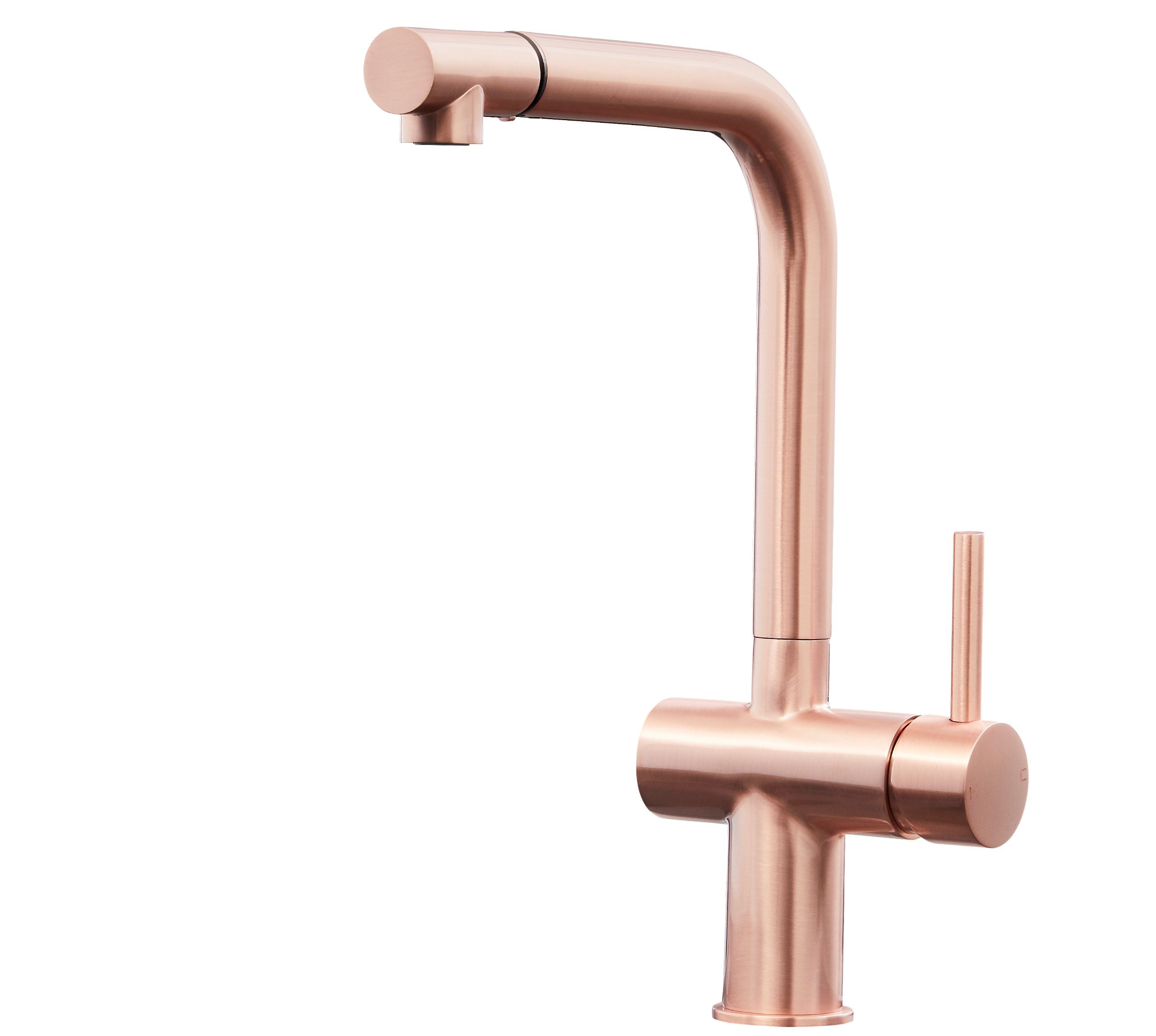 Ingleton L Shaped Single Lever Handle Pull Out - Copper