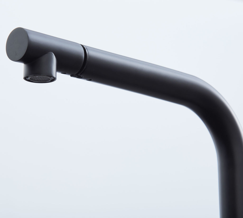 Ingleton L shaped Single Lever Handle Pull Out - Matt Black