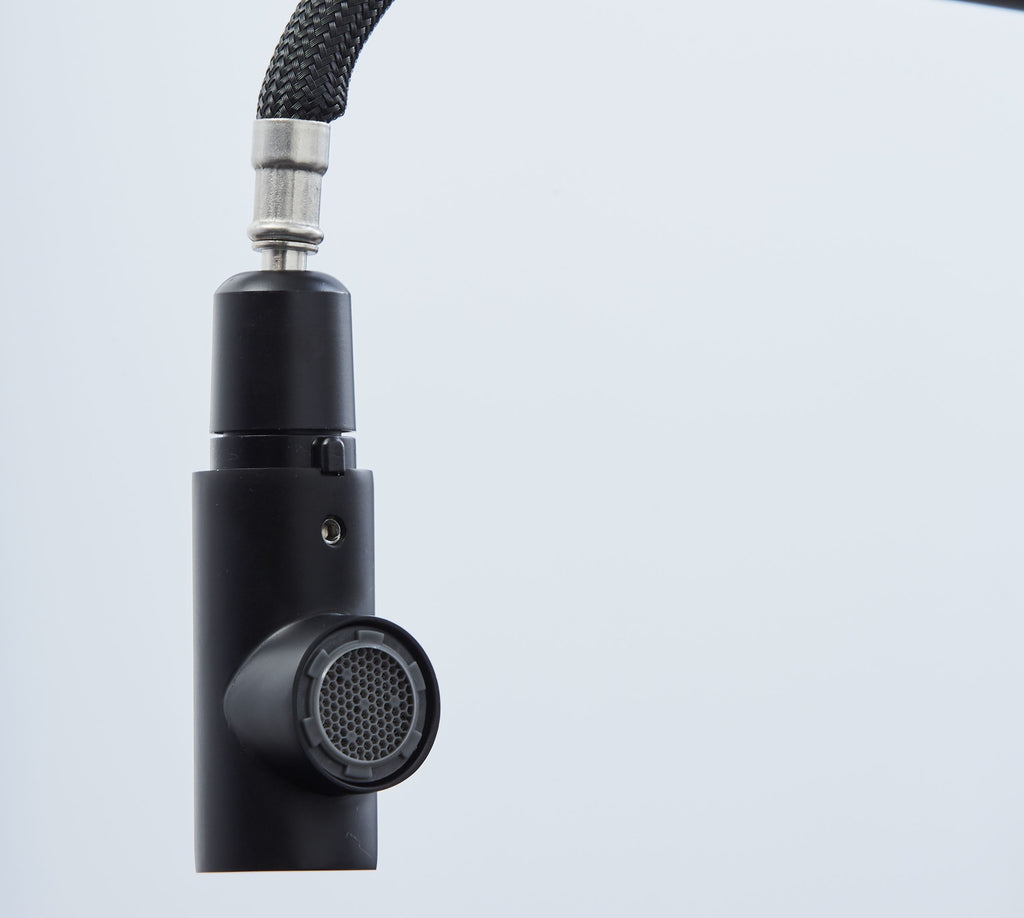 Ingleton L shaped Single Lever Handle Pull Out - Matt Black