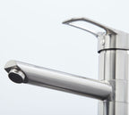 Aysgarth Mono Bloc Single Top Lever, Round Body Tap - Brushed Nickel