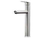 Aysgarth Mono Bloc Single Top Lever, Round Body Tap - Brushed Nickel