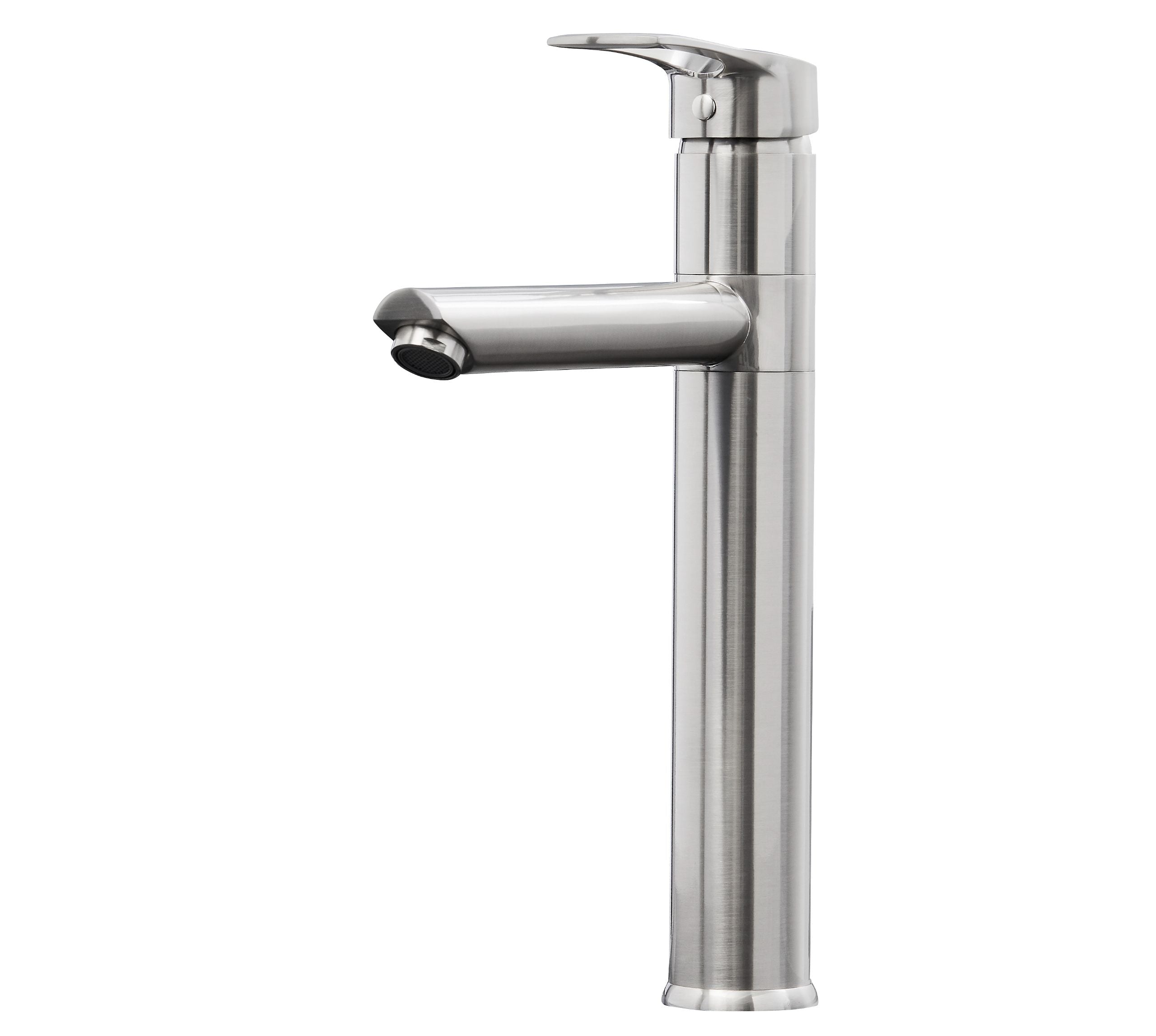 Aysgarth Mono Bloc Single Top Lever, Round Body Tap - Brushed Nickel