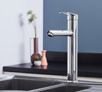 Aysgarth Mono Bloc Single Top Lever, Round Body Tap - Chrome
