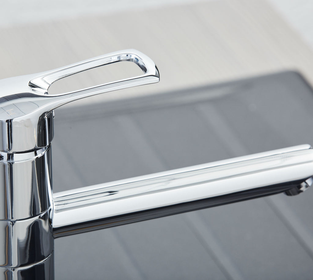 Aysgarth Mono Bloc Single Top Lever, Round Body Tap - Chrome