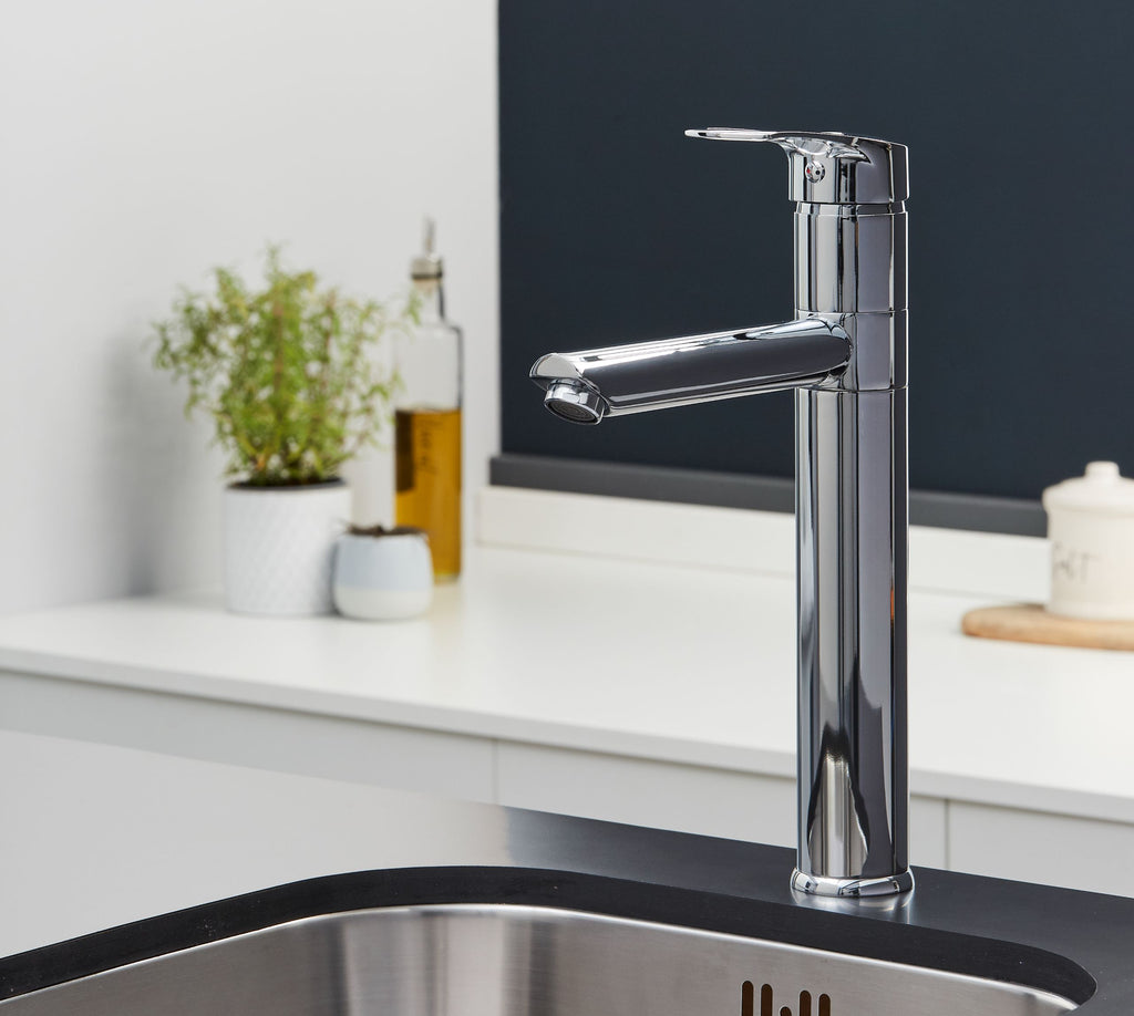 Aysgarth Mono Bloc Single Top Lever, Round Body Tap - Chrome