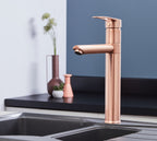 Aysgarth - Mono Bloc Single Top Lever, Round Body Tap - Copper