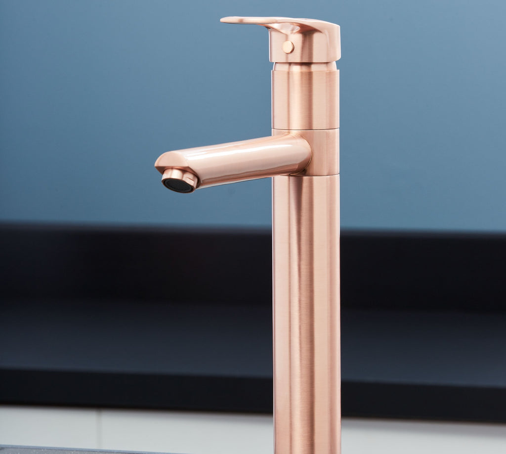 Aysgarth - Mono Bloc Single Top Lever, Round Body Tap - Copper