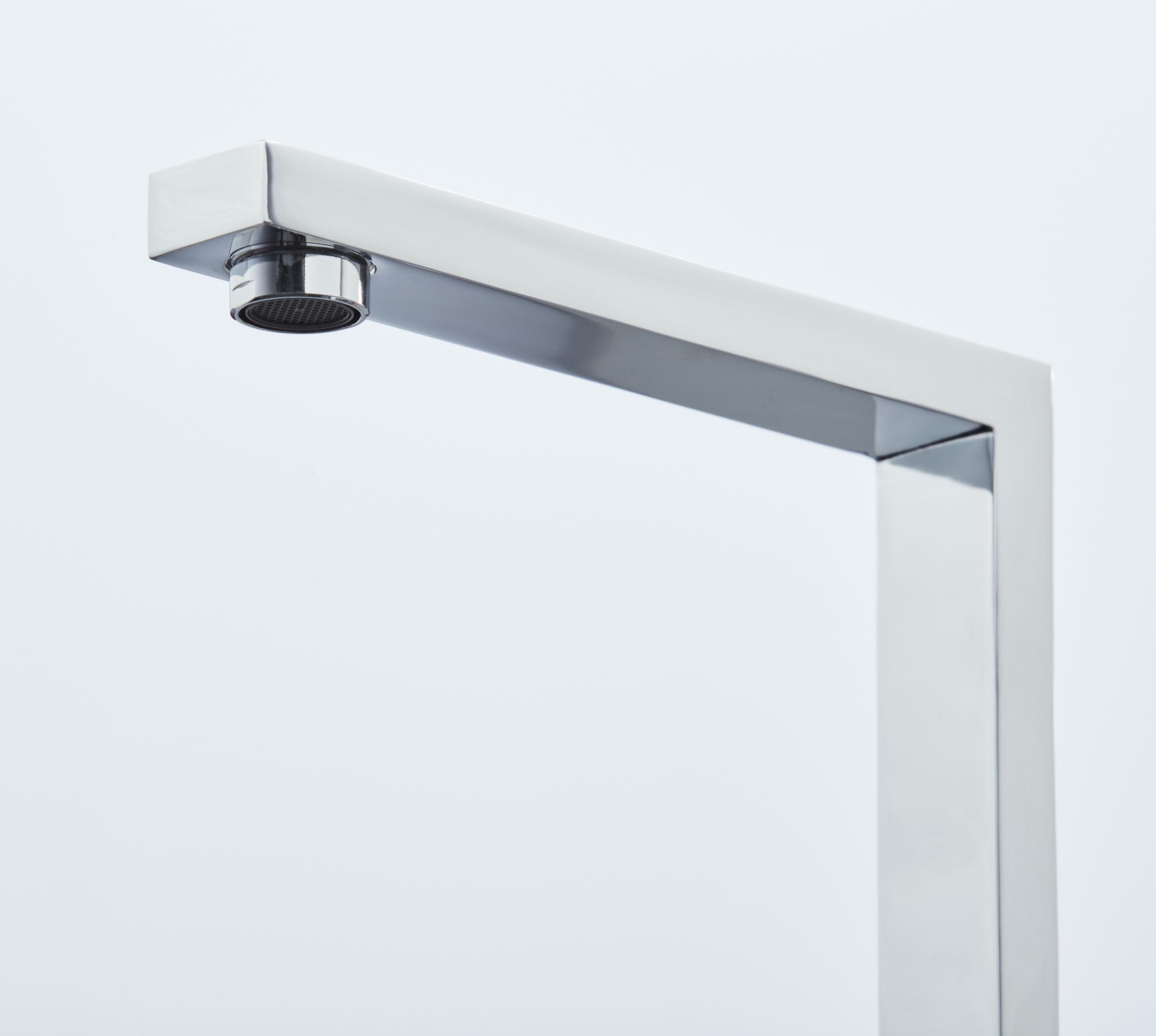 Ayton Mono Bloc Twin Flat Handle Square Spout - Chrome