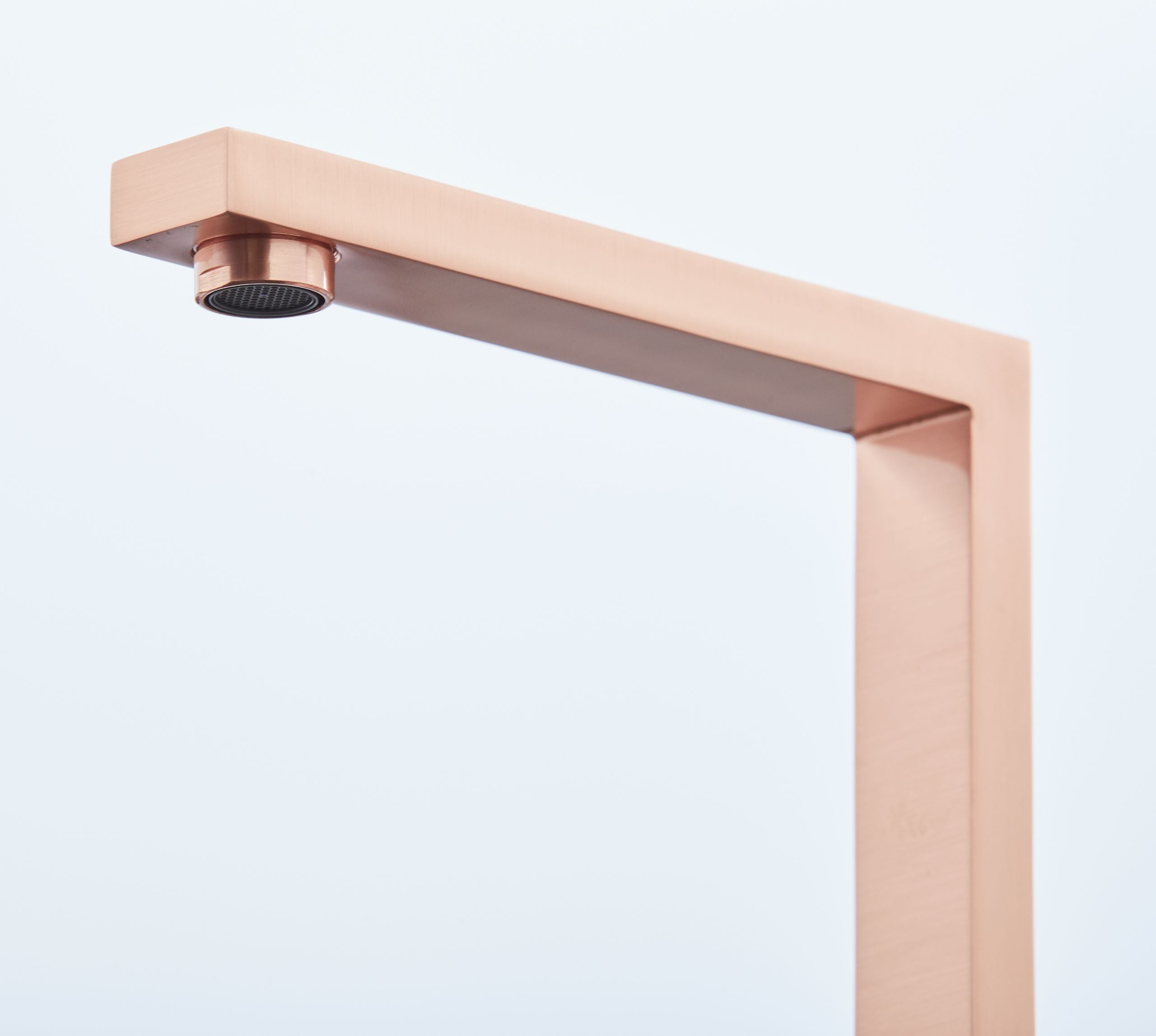 Ayton Mono Bloc Twin Flat Lever with Square Spout - Copper