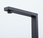 Ayton Mono Bloc Twin Flat Lever with Square Spout - Matt Black