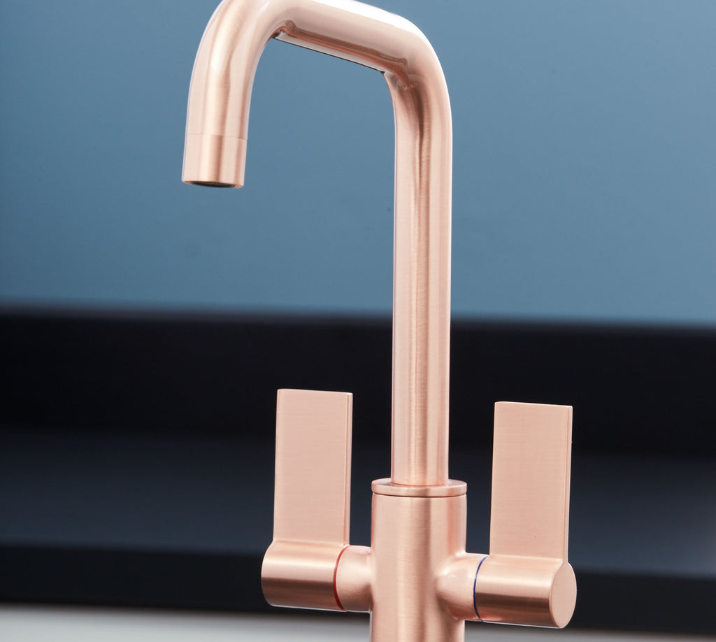 Malton Mono Bloc Flat Twin Handled with Round D Shaped Spout - Copper