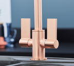 Malton Mono Bloc Flat Twin Handled with Round D Shaped Spout - Copper