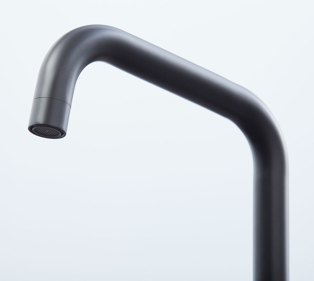 Malton Mono Bloc Twin Flat handles with D shaped spout - Matt Black