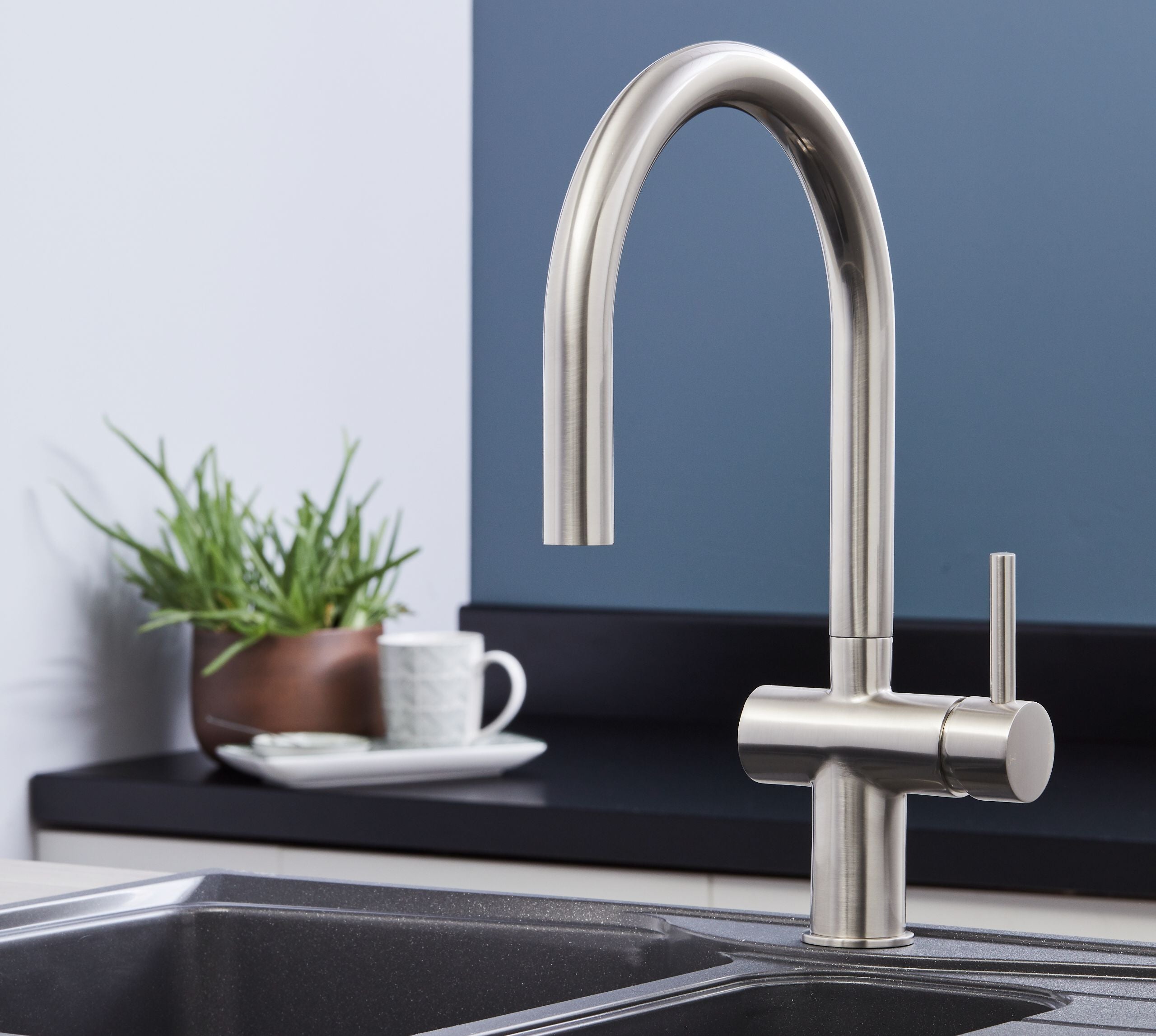 Rievaulx Pull Out Tap - Brushed Nickel
