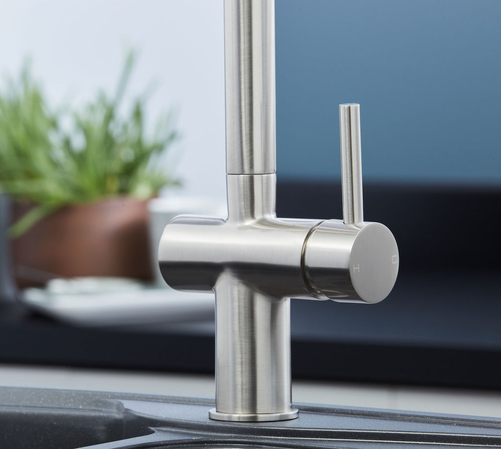 Rievaulx Pull Out Tap - Brushed Nickel