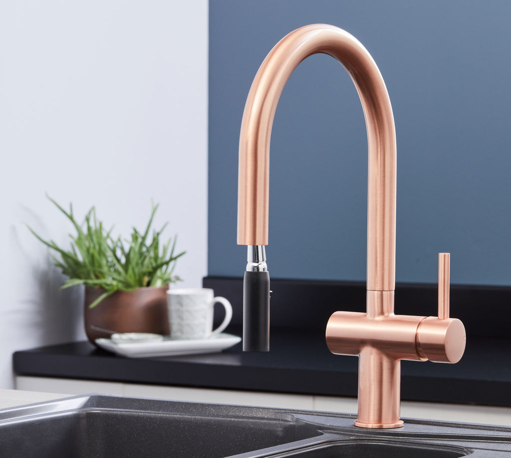 Rievaulx Pull Out Tap - Copper