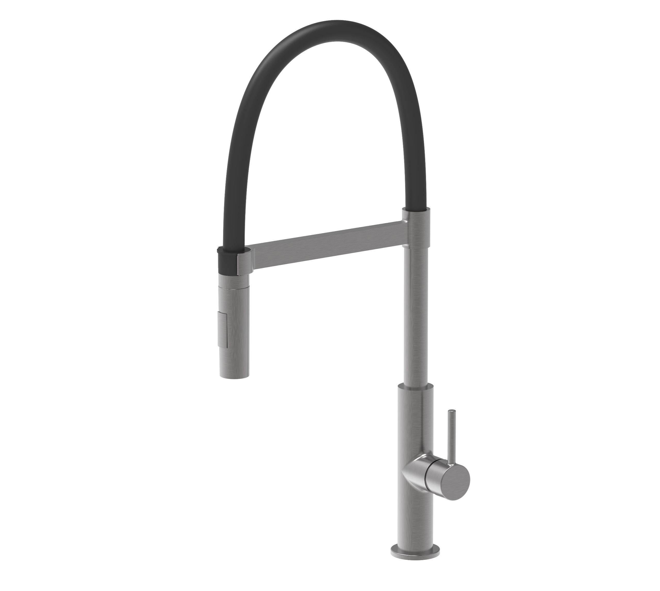 Malham Flexi Pull Down, Dual lever tap- Gun Metal