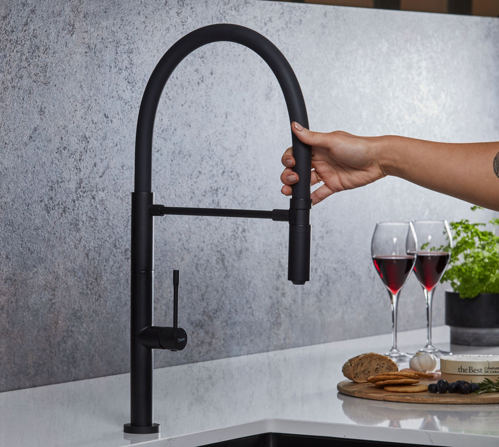 Malham Flexi Pull Down, Dual lever tap
- Matt Black