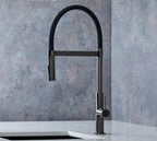 Malham Flexi Pull Down, Dual lever tap- Gun Metal