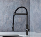 Malham Flexi Pull Down, Dual lever tap- Gun Metal