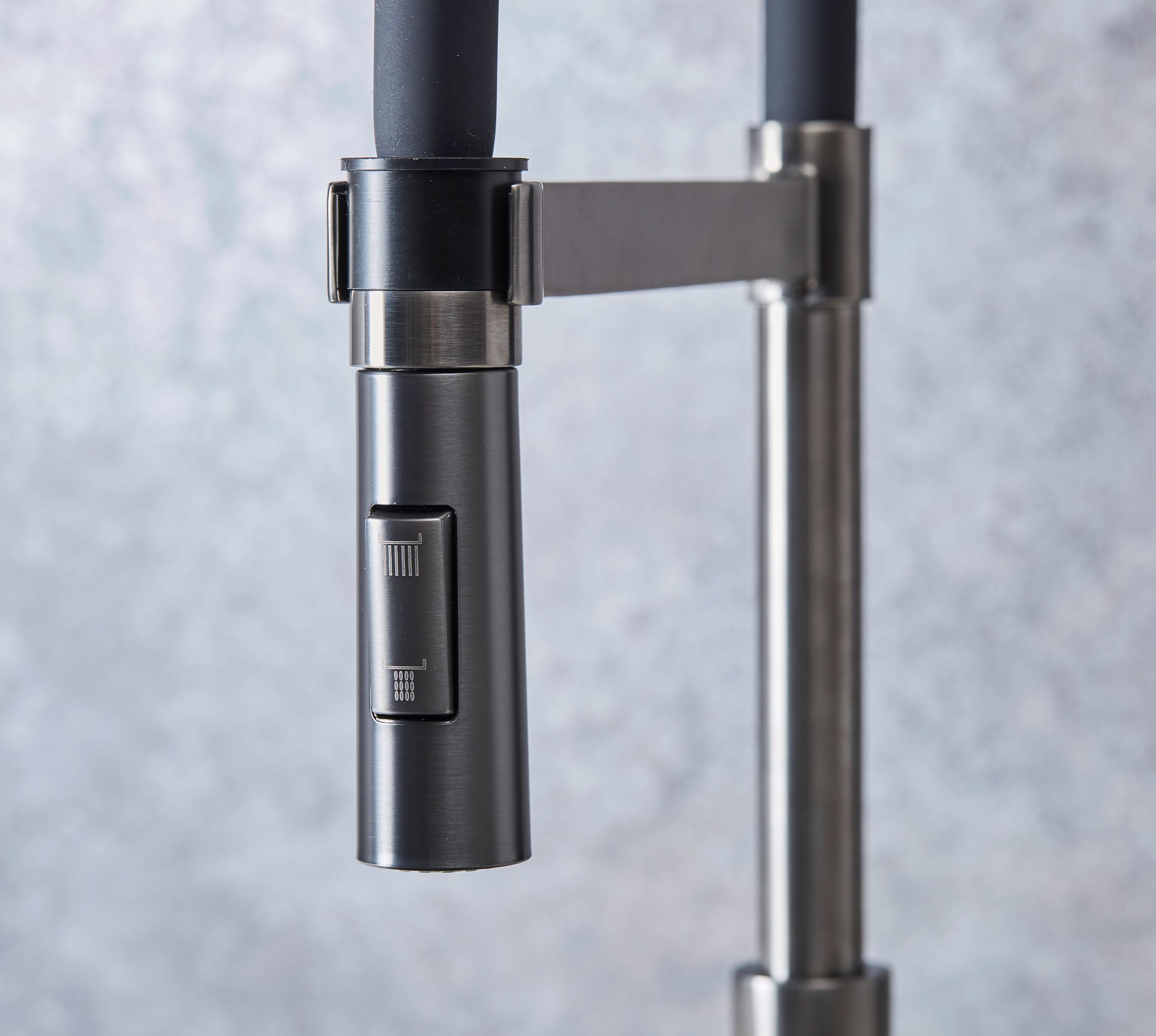 Malham Flexi Pull Down, Dual lever tap- Gun Metal