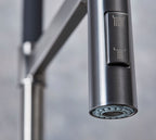 Malham Flexi Pull Down, Dual lever tap- Gun Metal