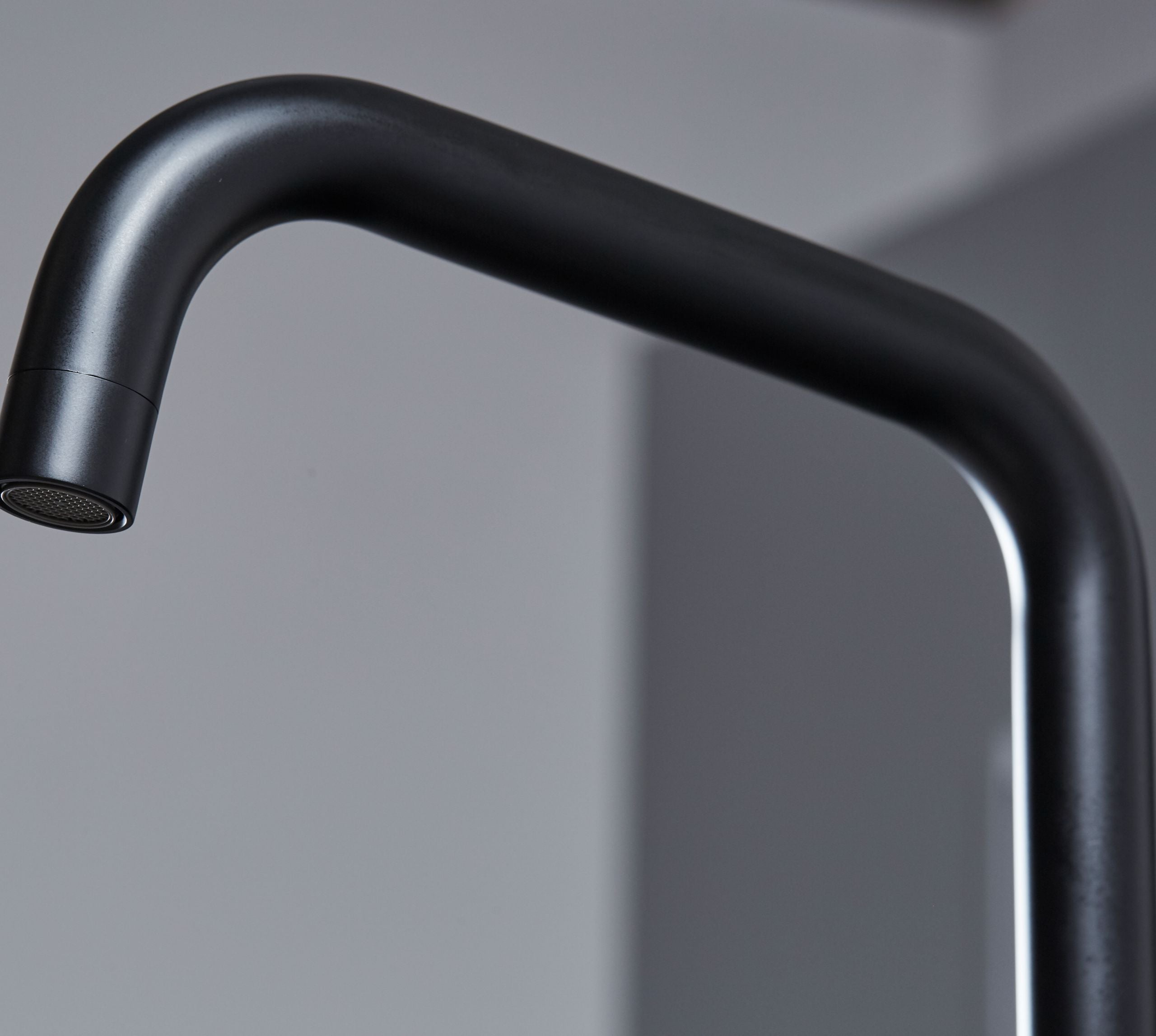 Malton Mono Bloc Twin Flat handles with D shaped spout - Matt Black