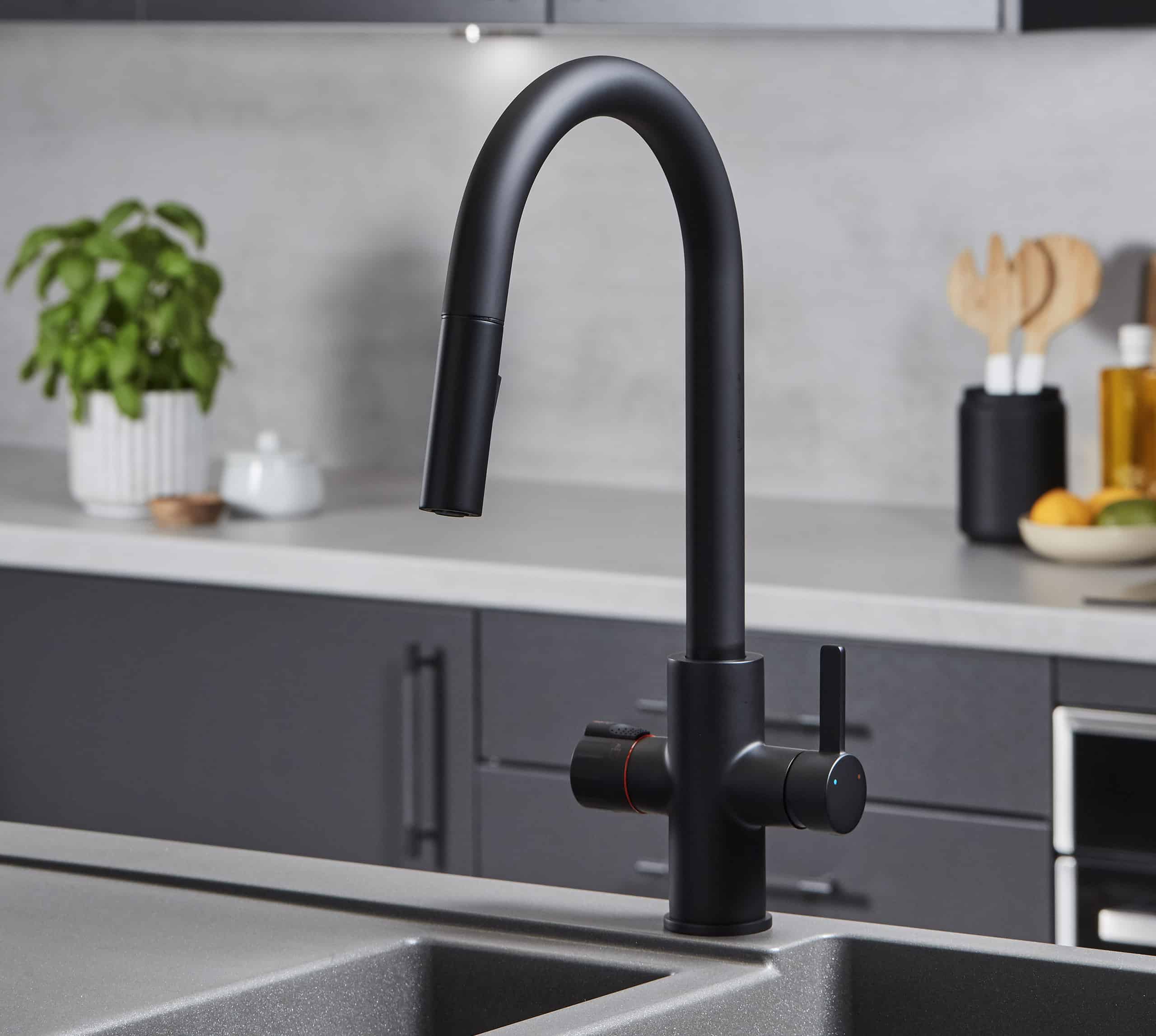Platinum 4-in-1 Pull-Out: Swan Neck - Matt Black