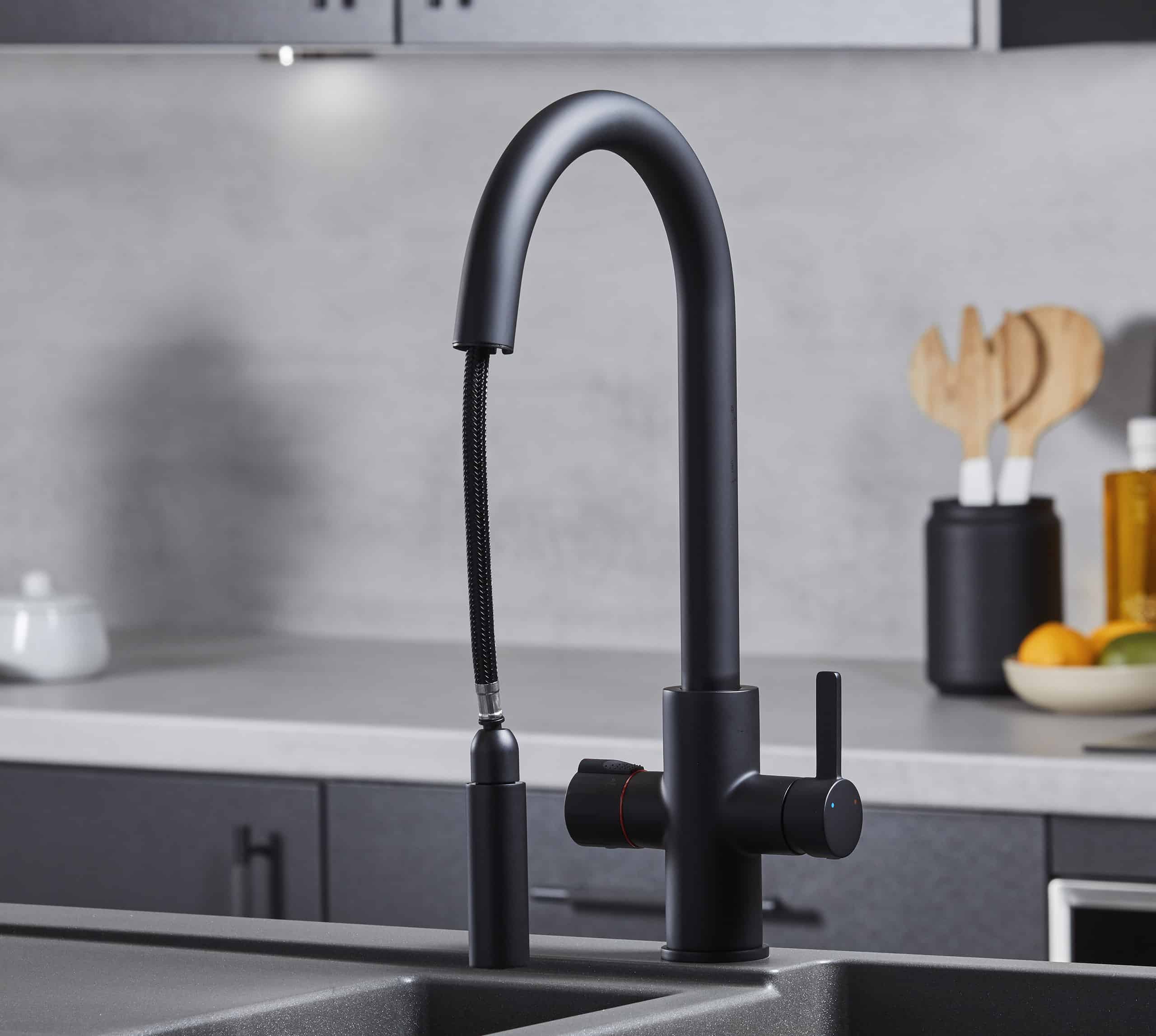 Platinum 4-in-1 Pull-Out: Swan Neck - Matt Black