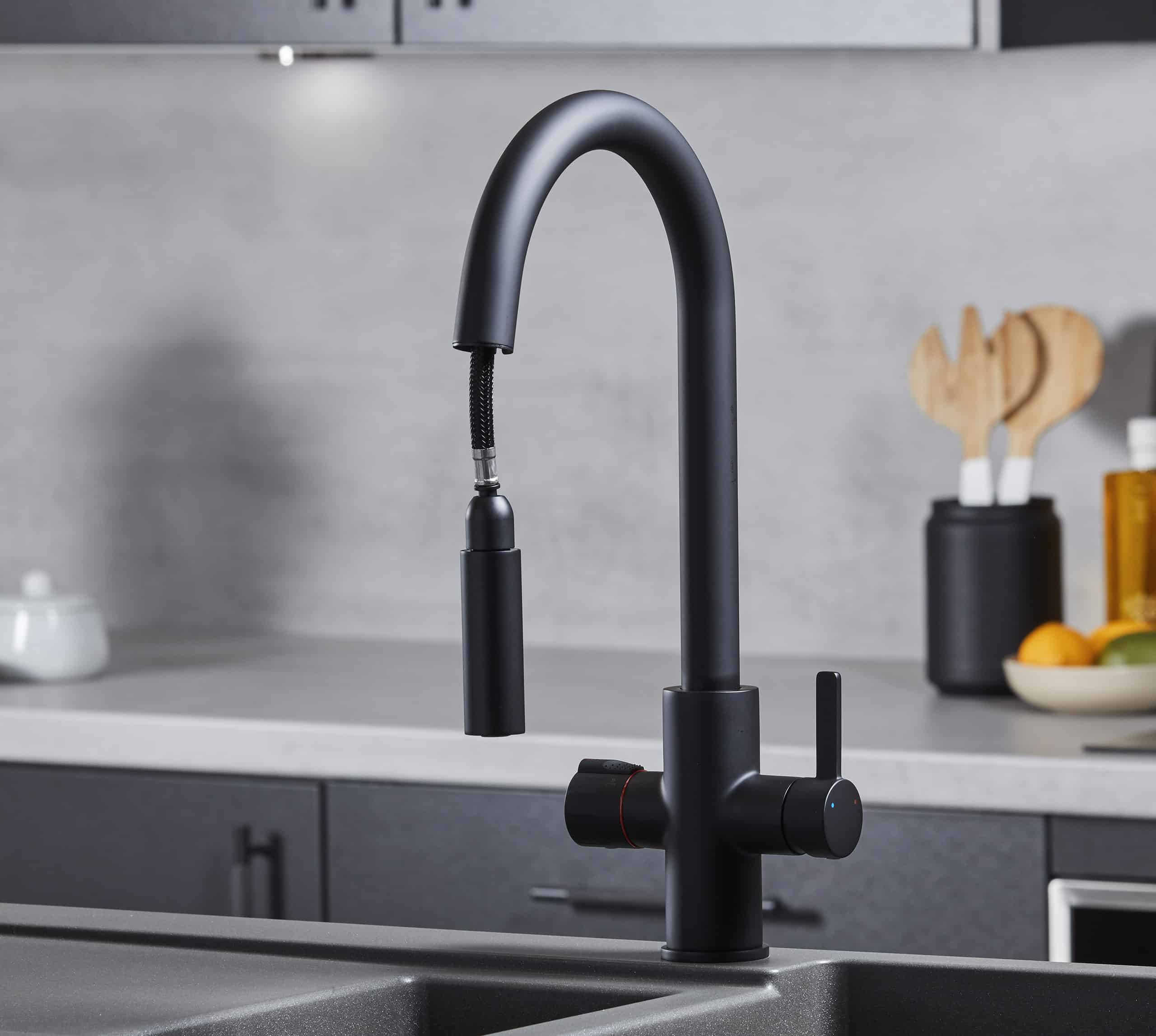 Platinum 4-in-1 Pull-Out: Swan Neck - Matt Black