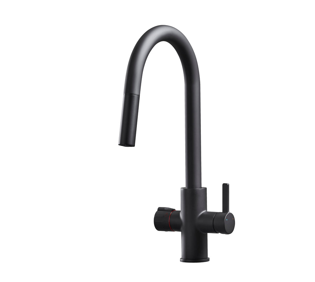 Platinum 4-in-1 Pull-Out: Swan Neck - Matt Black