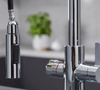 Platinum 4-in-1 Pull-Out: Swan Neck - Chrome