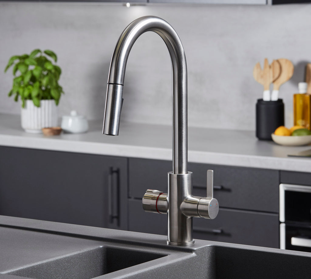 Platinum 4-in-1 Pull-Out: Swan Neck - Brushed Nickel