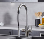 Platinum 4-in-1 Pull-Out: Swan Neck - Brushed Nickel