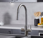 Platinum 4-in-1 Pull-Out: Swan Neck - Brushed Nickel