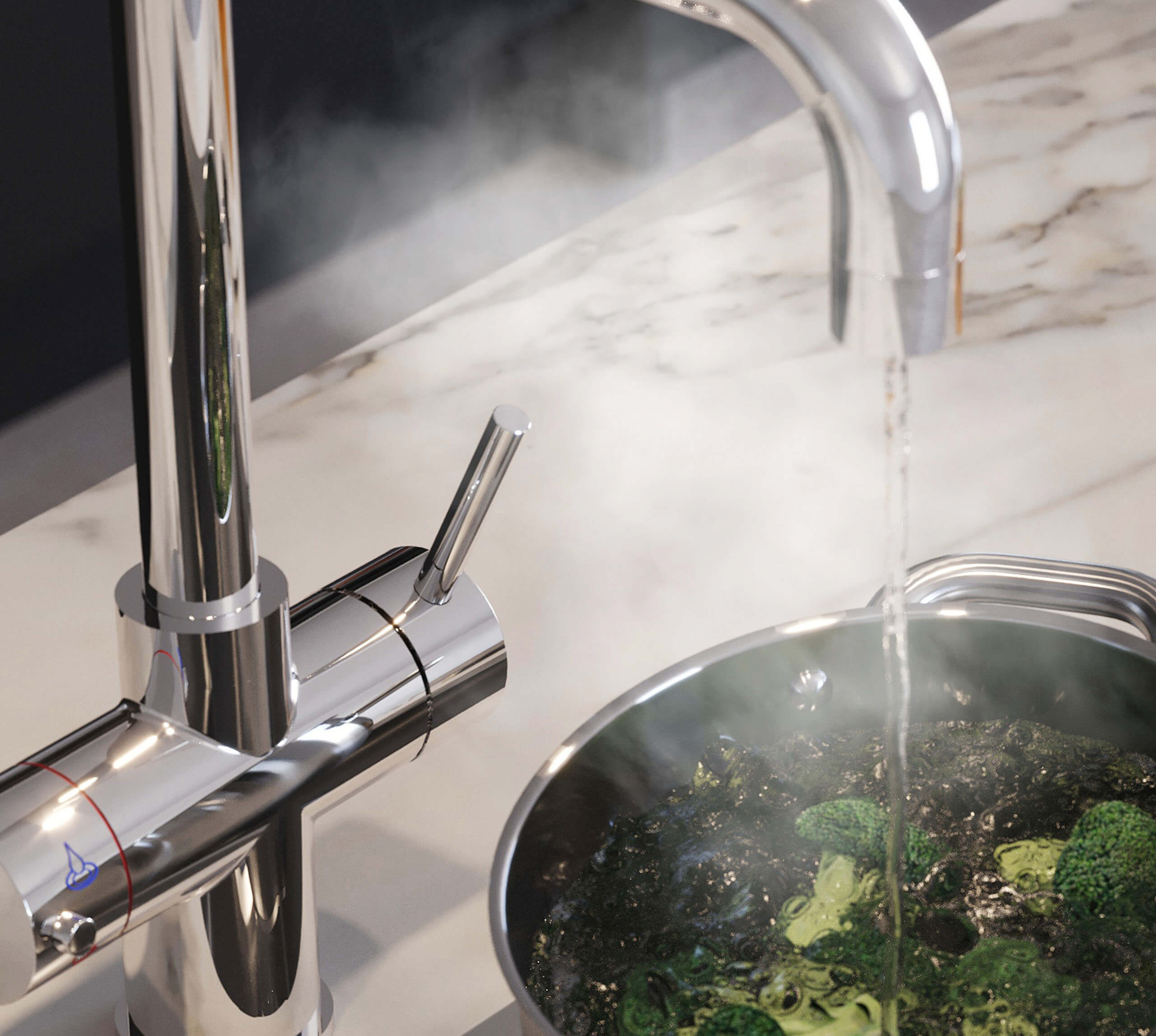 Athena 3-in-1: D-Shape - Chrome