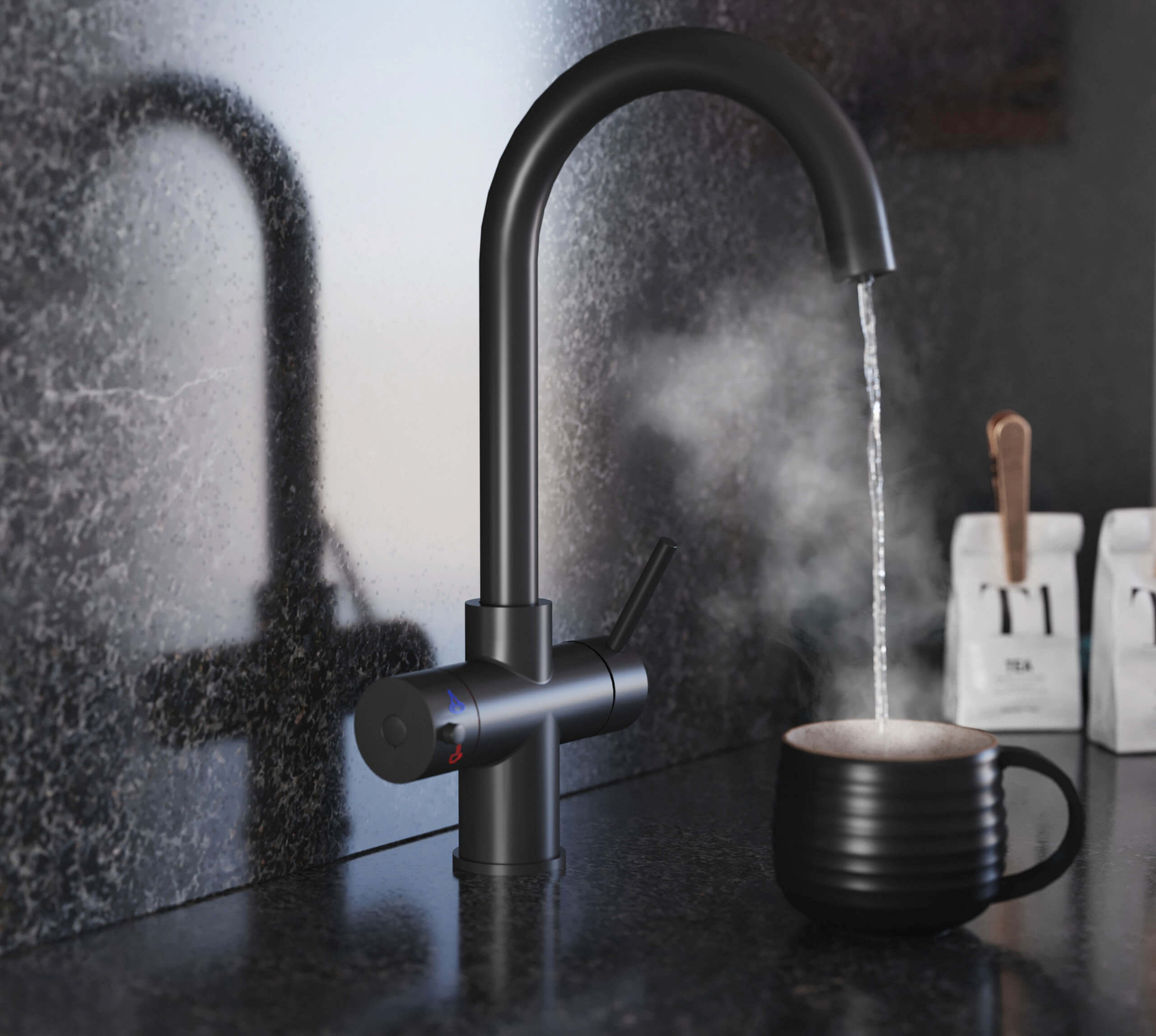 Quantum 4-in-1: Swan Neck - Matt Black