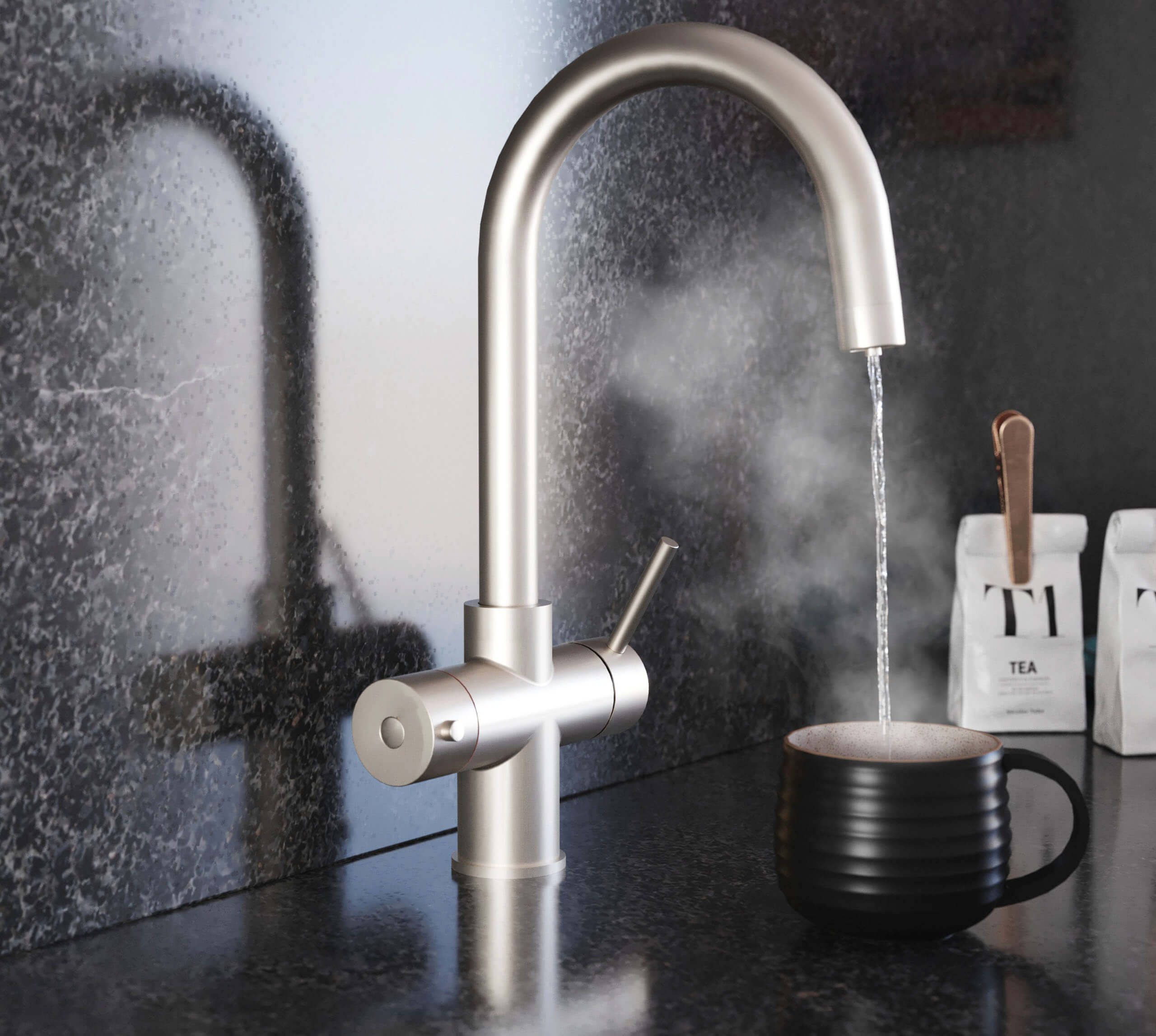 Avista 3-in-1: Swan Neck - Brushed Nickel