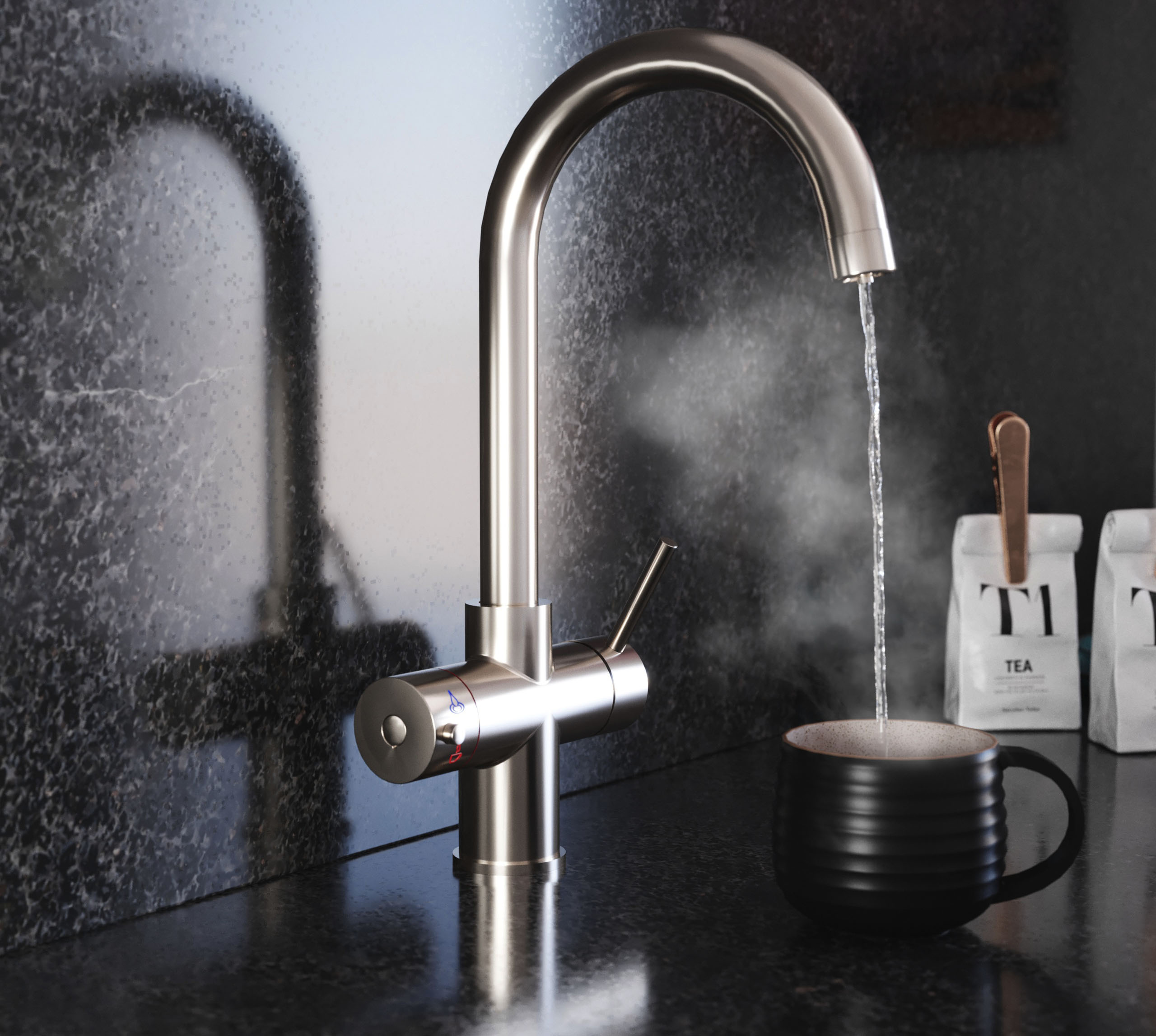 Quantum 4-in-1: Swan Neck - Brushed Nickel