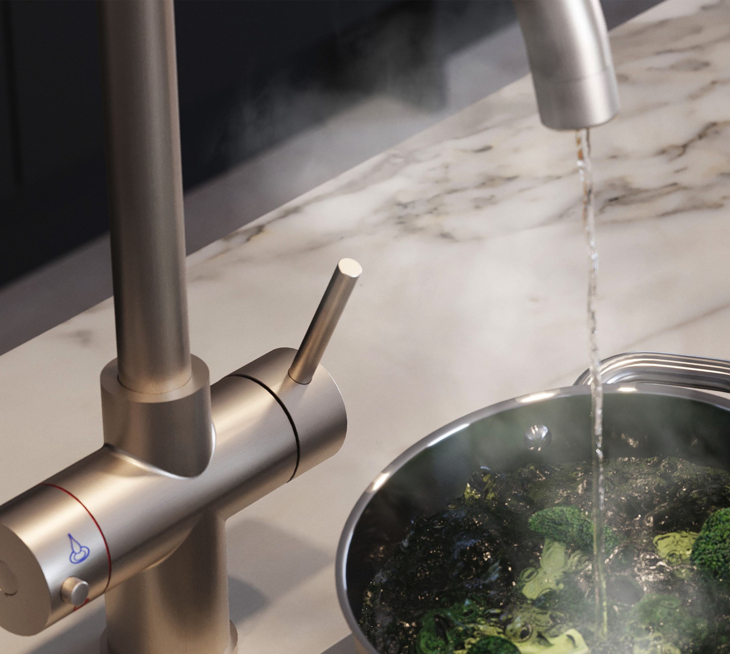 Quantum 4-in-1: Swan Neck - Brushed Nickel