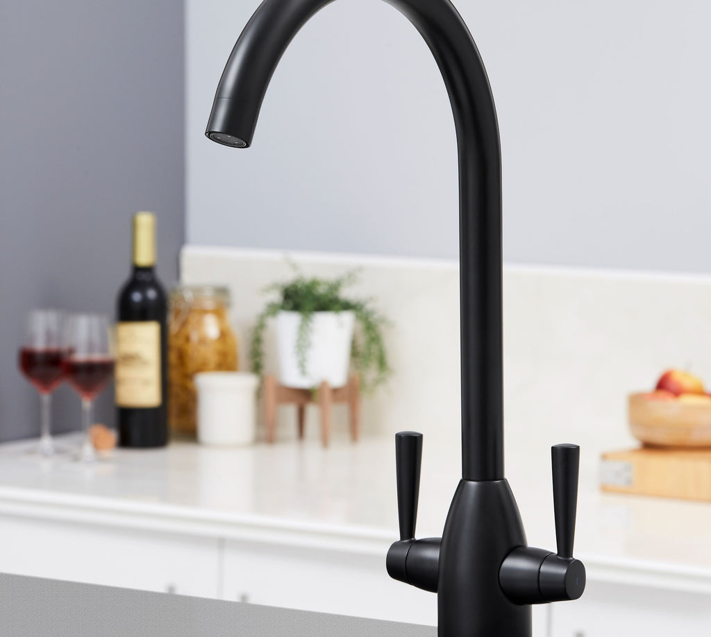 Richmond Twin Lever Mono Bloc Tap - Matt Black