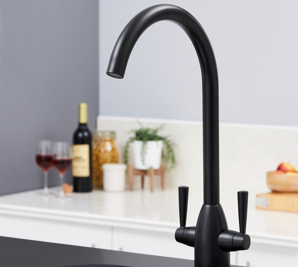 Richmond Twin Lever Mono Bloc Tap - Matt Black