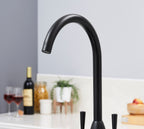 Richmond Twin Lever Mono Bloc Tap - Matt Black