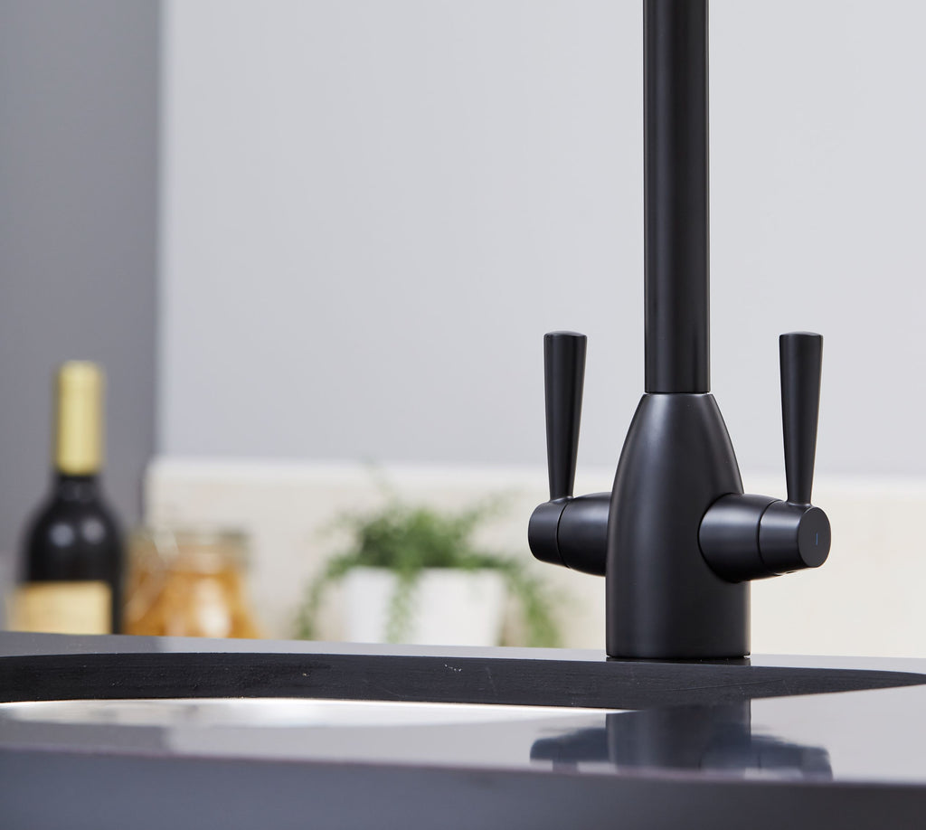 Richmond Twin Lever Mono Bloc Tap - Matt Black
